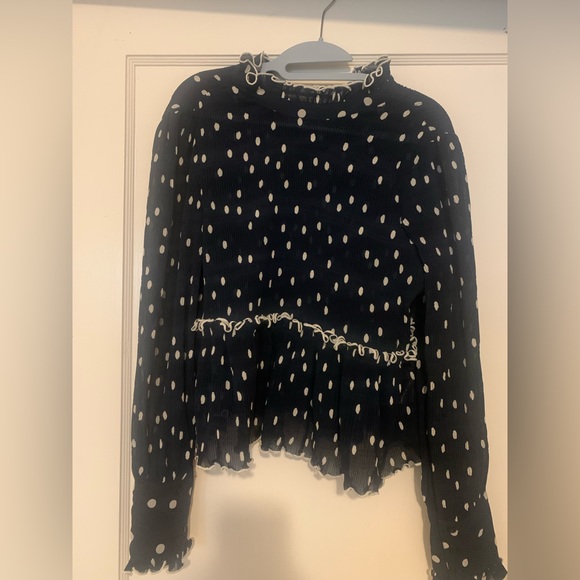 Ganni Lowell Polka-Dot Blouse - Picture 3 of 4